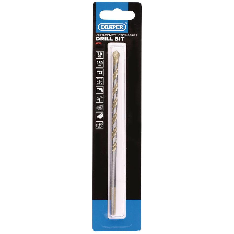 Multi Construction TCT Drill Bit, 7.0 x 150mm : Model No. DBMCS