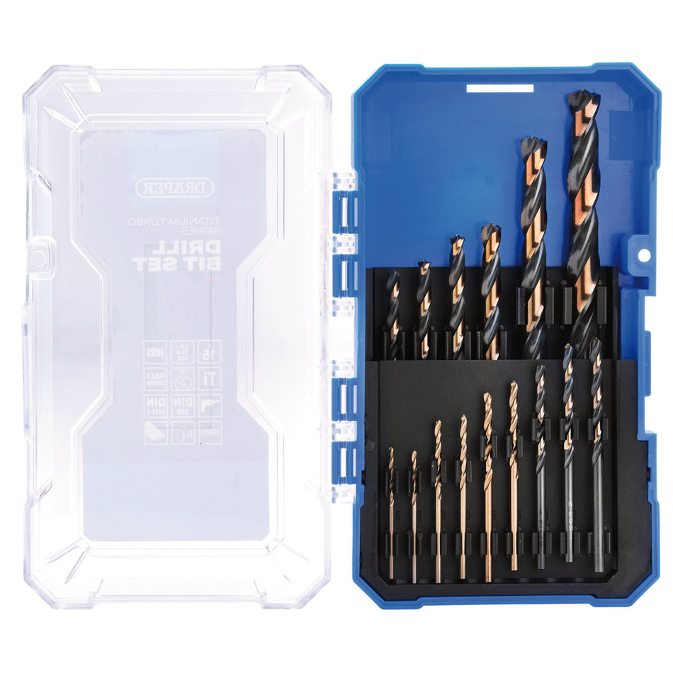 HSS Turbo Titanium Drill Bit Set (15 Piece): No.DBTS5