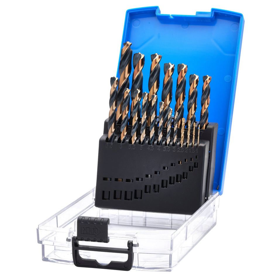 HSS Turbo Titanium Drill Bit Set (19 Piece): No.DBTS6