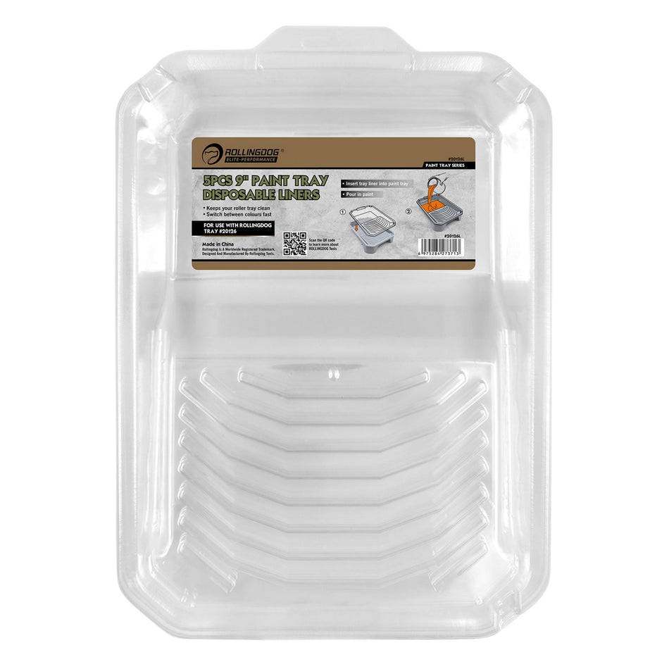 ROLLINGDOG Paint Tray Liners, 9"/230mm (Pack of 5) : Model No. 20126L