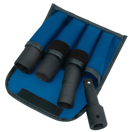 DRAPER Expert 4 Piece 1/2in. Sq. Dr. Wheel Nut Double Impact Socket Kit: Model No.LWN/DS4
