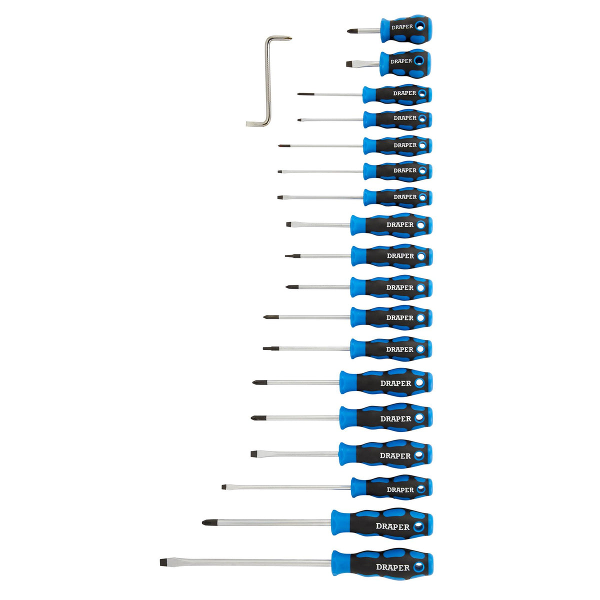 DRAPER 19 Piece Soft Grip Screwdriver Set: Model No.865/19