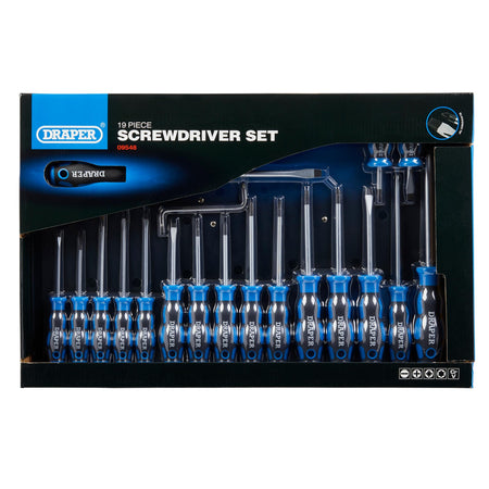 DRAPER 19 Piece Soft Grip Screwdriver Set: Model No.865/19