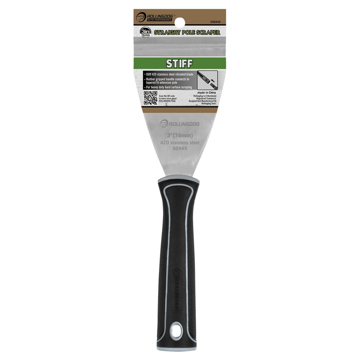 ROLLINGDOG Straight Pole Scraper, 3"/76mm : Model No. 50445