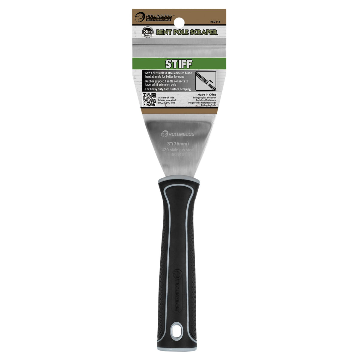 ROLLINGDOG Angled Pole Scraper, 3"/76mm : Model No. 50446