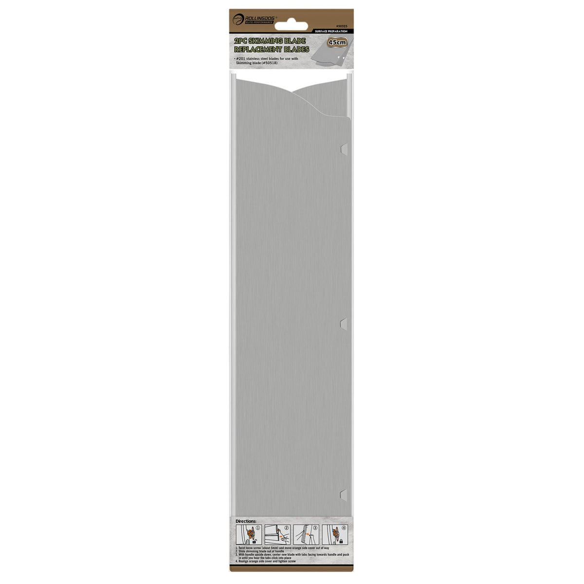 ROLLINGDOG Replacement Skimming Blades, 450mm (Pack of 2) : Model No. 50525