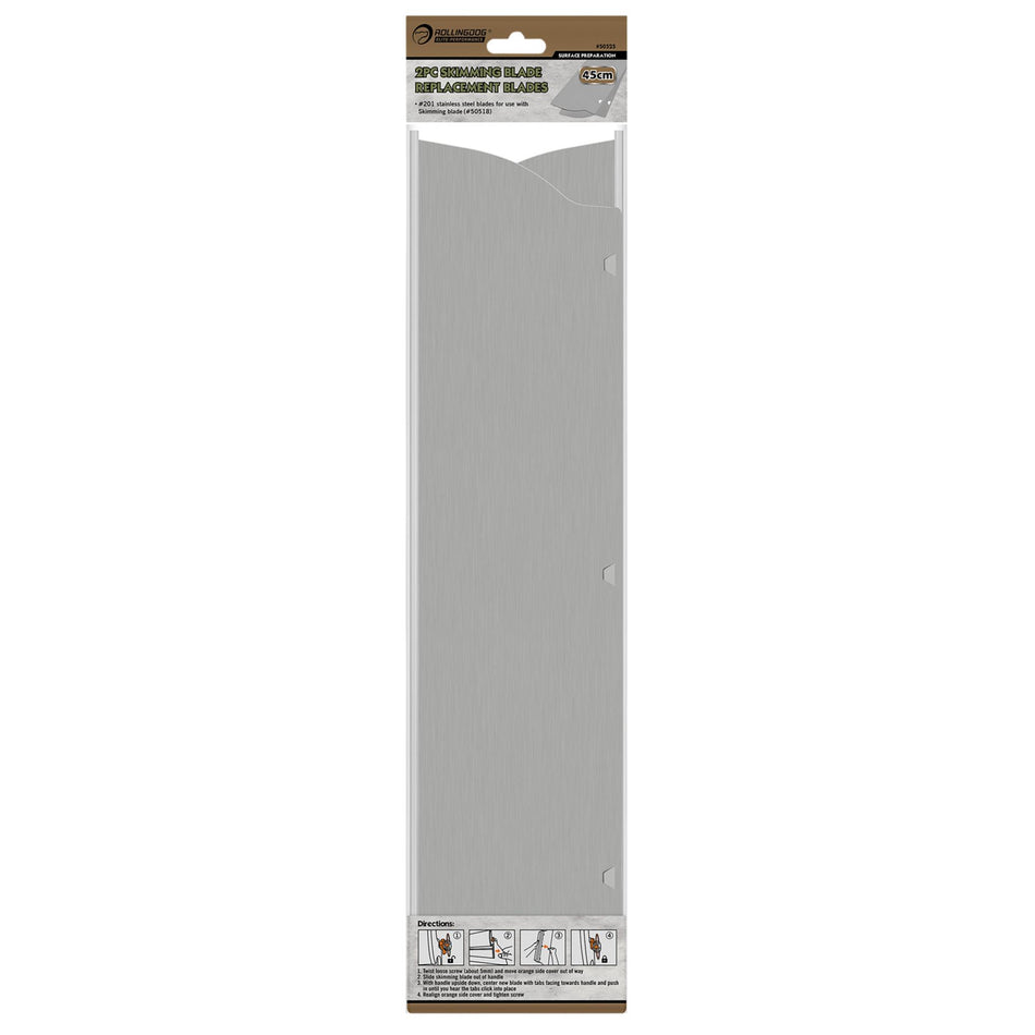 ROLLINGDOG Replacement Skimming Blades, 450mm (Pack of 2) : Model No. 50525