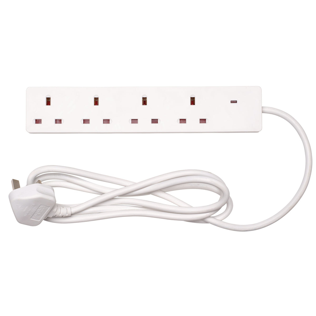 Four Socket Extension Lead with Neon Indicator, 2m : Model No. CEDTS4213M