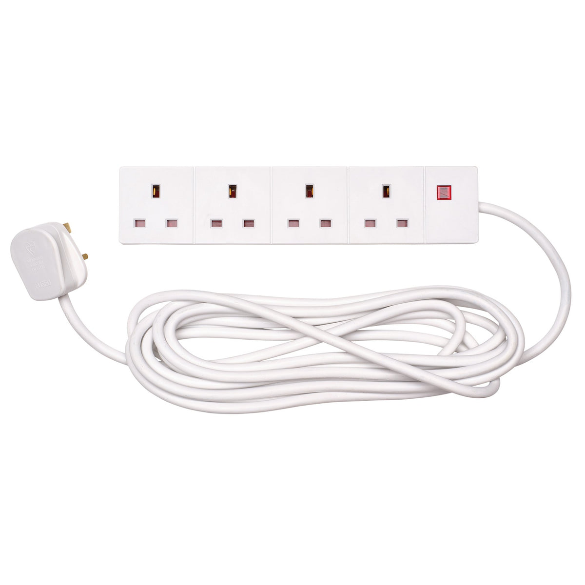 Four Socket Extension Lead with Neon Indicator, 5m : Model No. CEDTS4513M