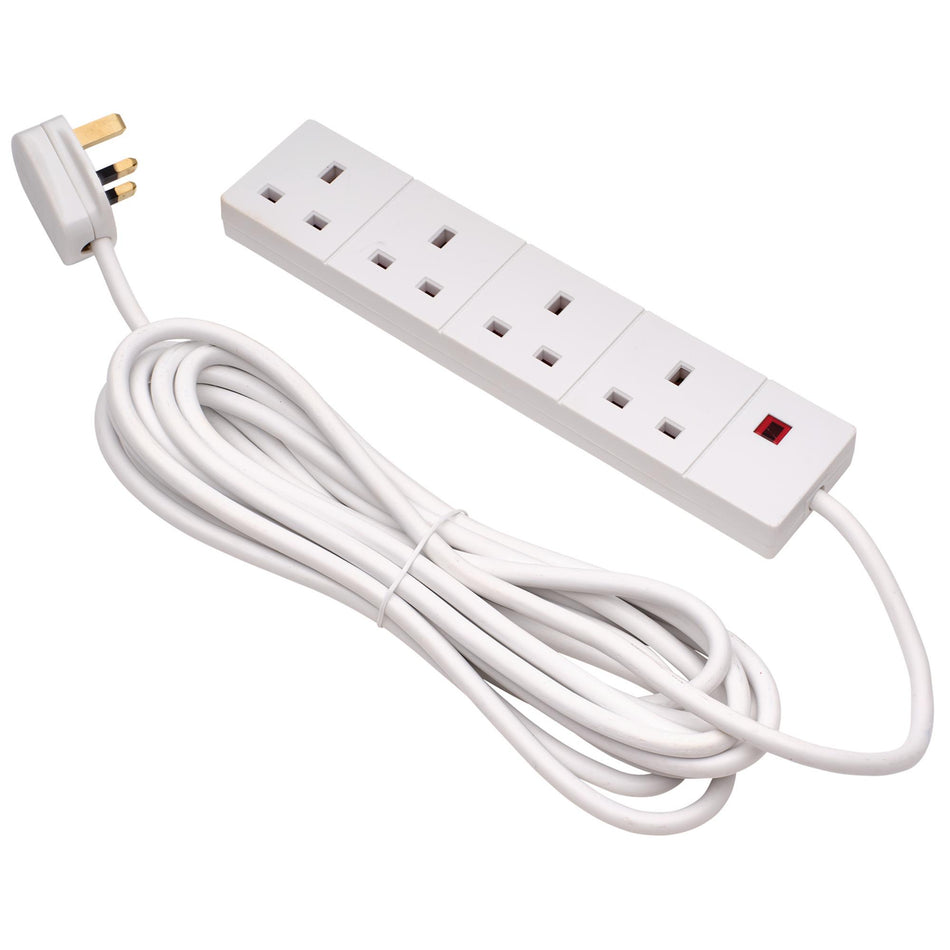 Four Socket Extension Lead with Neon Indicator, 5m : Model No. CEDTS4513M