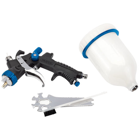 DRAPER HVLP Air Spray Gun with Composite Body and 600ml Gravity Fed Hopper: Model No.GSG5-COMP-600