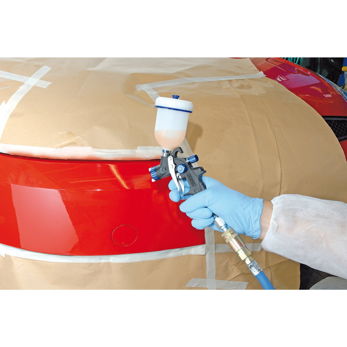 DRAPER 100ml Gravity Feed HVLP Composite Body Air Spray Gun: Model No.GSG5-COMP-100
