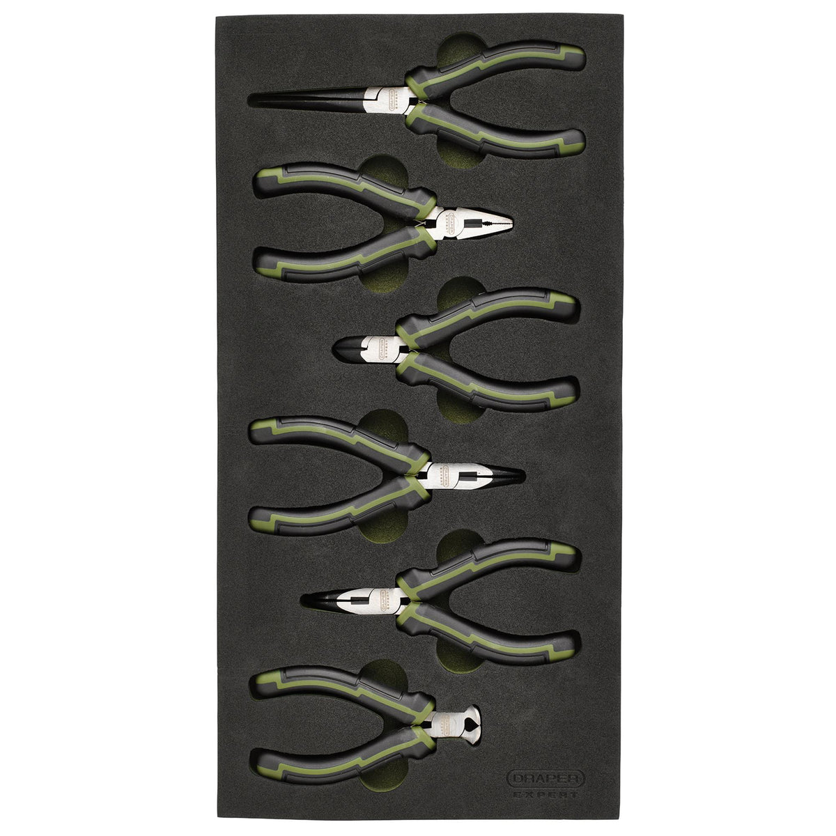 Draper Expert Mini Pliers Set in EVA Foam Tray (6 Piece) : Model No. PL-EX/MP-EVA