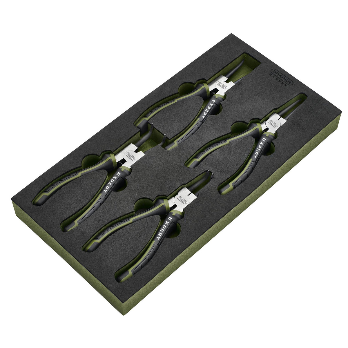 Draper Expert Circlip Pliers Set in EVA Foam Tray, 180mm (4 Piece) : Model No. PL-EX/CP-EVA