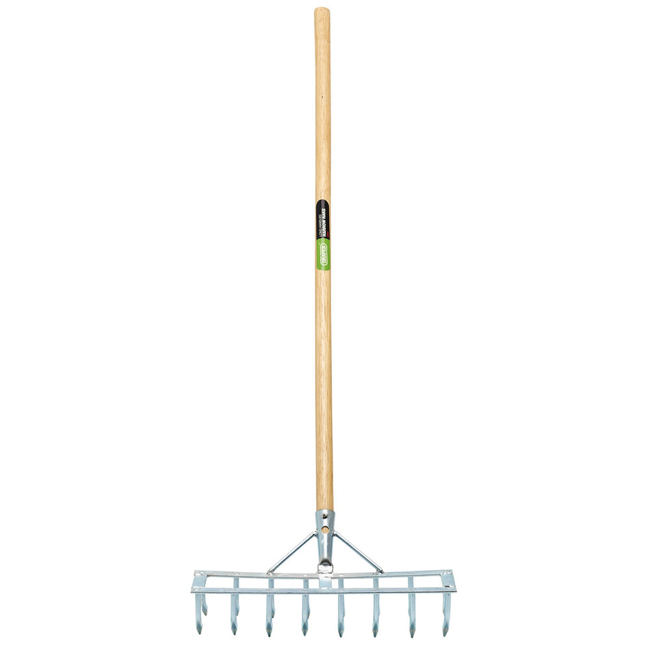 Long Handled Steel Harrow Rake and Scarifier : Model No. GHR