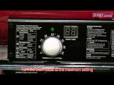 Sealey Space Warmer Paraffin, Kerosene & Diesel Heater 100,000Btu/hr with Wheels Model No-AB1008