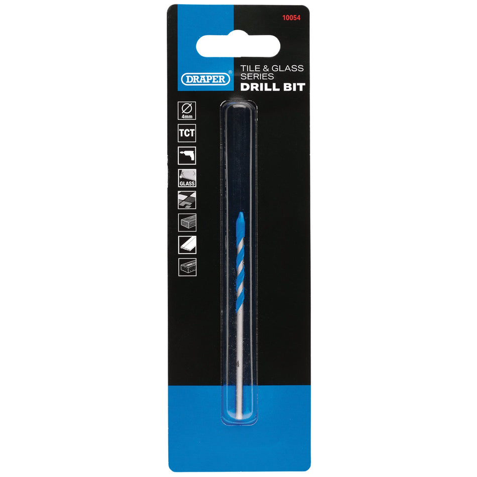 TCT Tile and Glass Drill Bit, 4.0 x 79mm: No.DBTGS