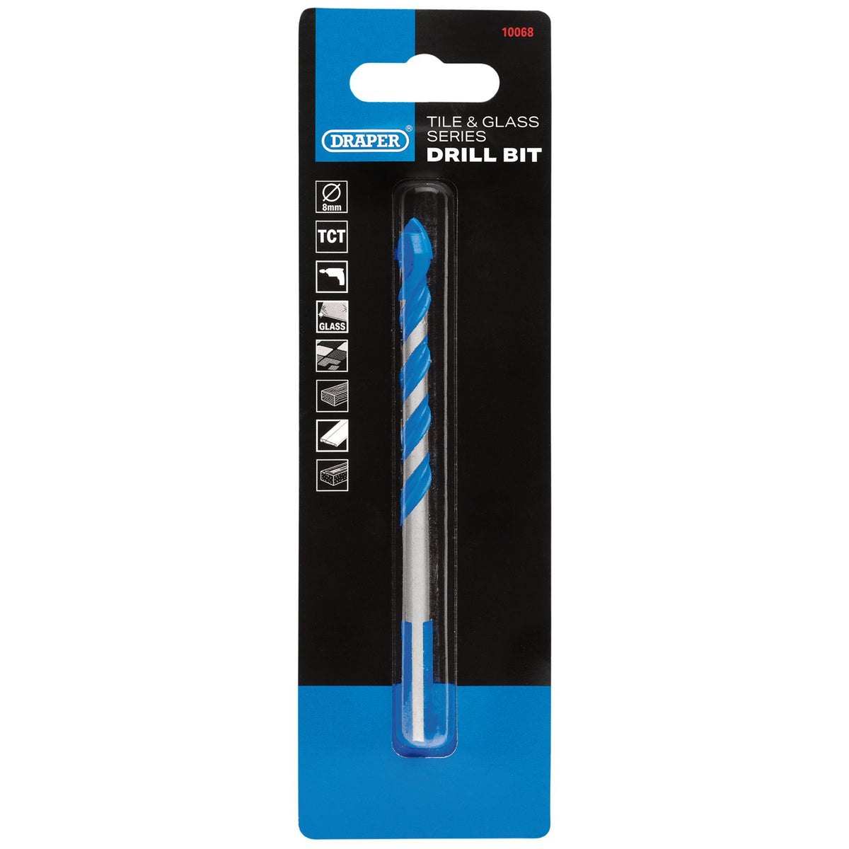 TCT Tile and Glass Drill Bit, 8.0 x 114mm: No.DBTGS