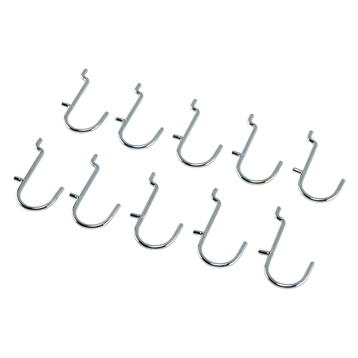 Metal J-Hooks for Back Panel/Pegboard (Pack of 10) : Model No. YMS400-JH