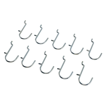 Metal J-Hooks for Back Panel/Pegboard (Pack of 10) : Model No. YMS400-JH