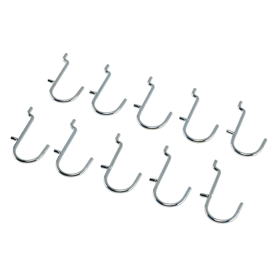 Metal J-Hooks for Back Panel/Pegboard (Pack of 10) : Model No. YMS400-JH