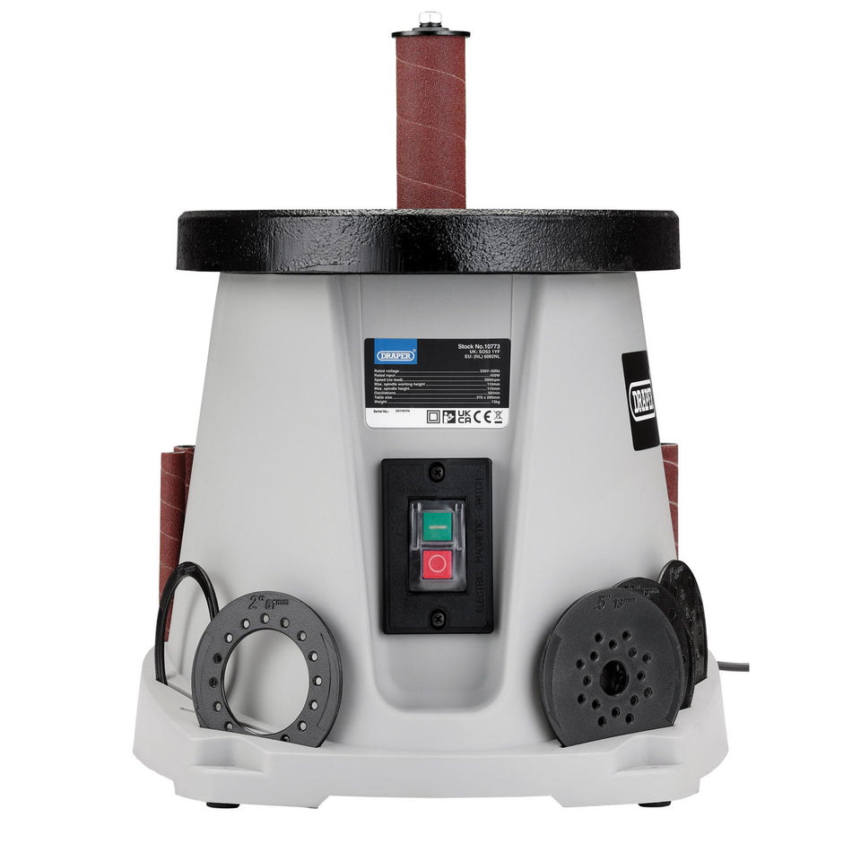 DRAPER 450W 230V Bench Mounted Bobbin Sander: Model No.BBS450A