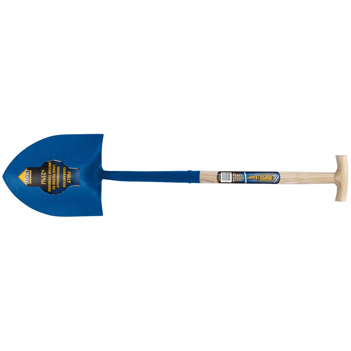 DRAPER Solid Forged Round Mouth T-Handle Shovel with Ash Shaft: Model No.RMSSSTH/H