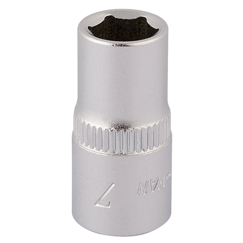 7mm 1/4in. Square Drive Hexagon Socket: Model No.1455