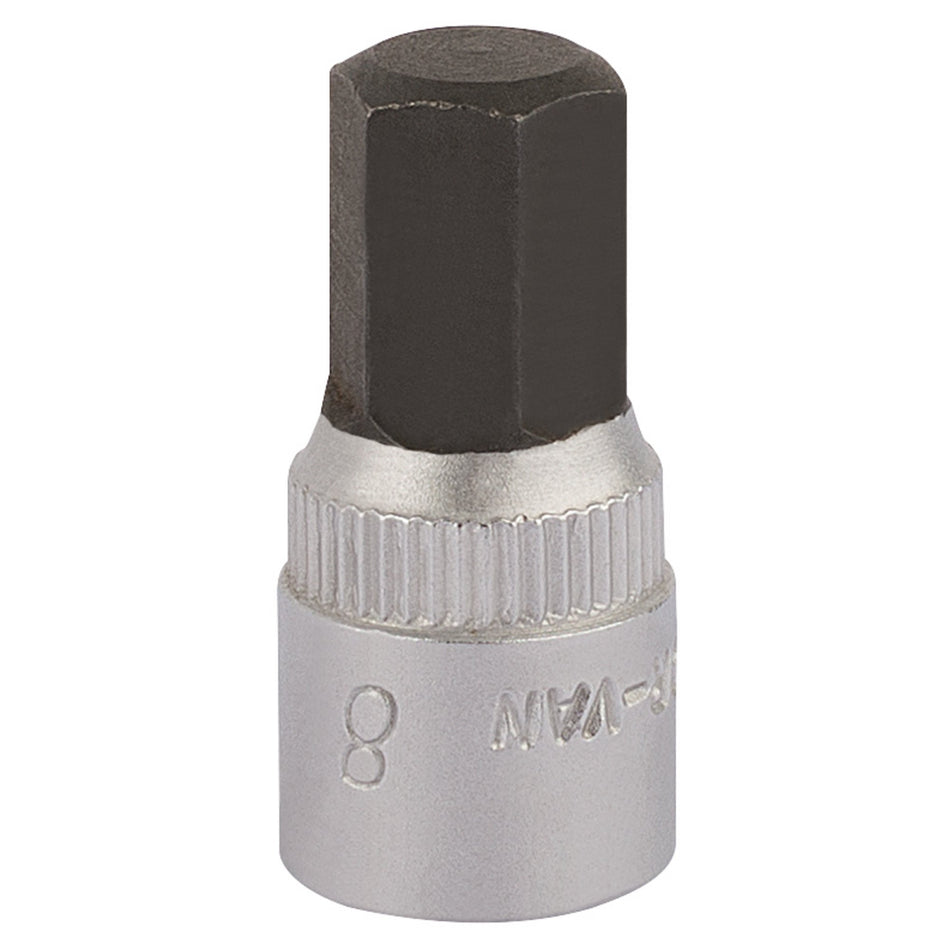 8mm 1/4in. Square Drive Hexagon Screwdriver Socket: Model No.1455-IN