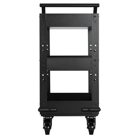 BUNKER 3 Tier Trolley with Pull Handle and Stainless Steel Worktop, 714mm : Model No. B400-3TCR/SS