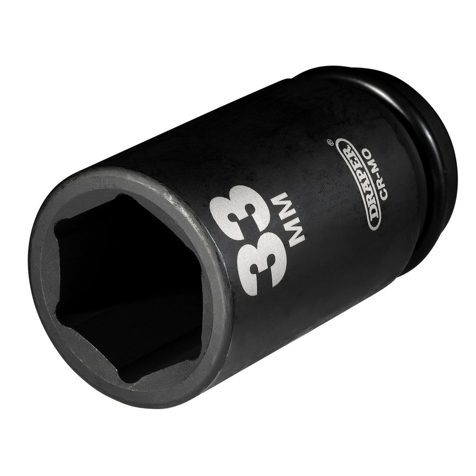DRAPER Expert 33mm 3/4in. Square Drive Hi-Torq ; 6 Point Deep Impact Socket: Model No.419D-MM