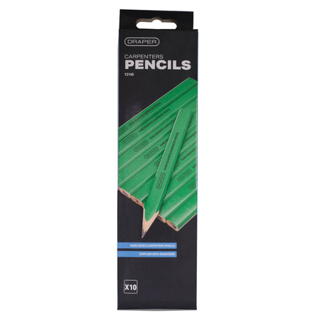 Carpenter's Pencils with Sharpener (Pack of 10)