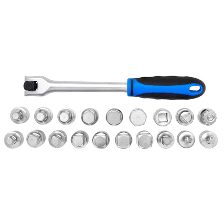 Oil Drain Sump Plug Key Set, 3/4" Sq. Dr. (20 Piece): No.ODSPS-12PC