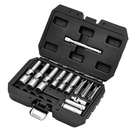 Thin Wall PSG Glow Plug Socket Set, 3/8" and 1/4" Sq. Dr. (18 Piece): No.GPSS-18PC