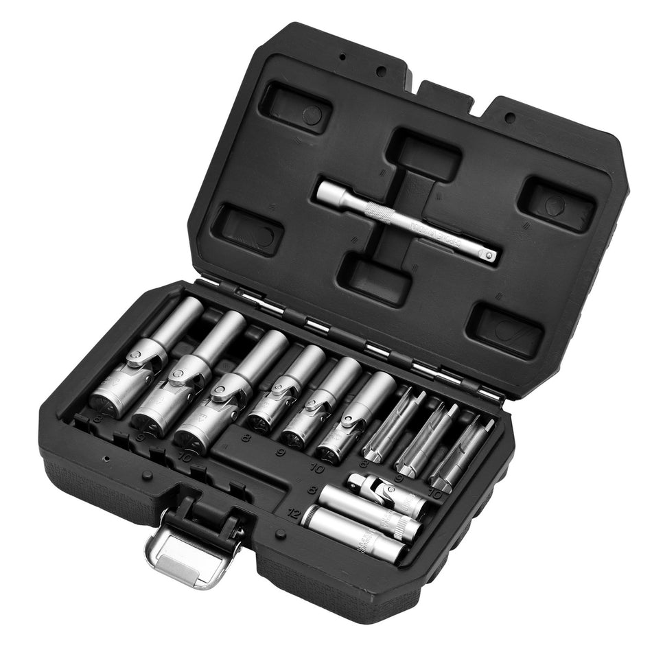 Thin Wall PSG Glow Plug Socket Set, 3/8" and 1/4" Sq. Dr. (18 Piece): No.GPSS-18PC