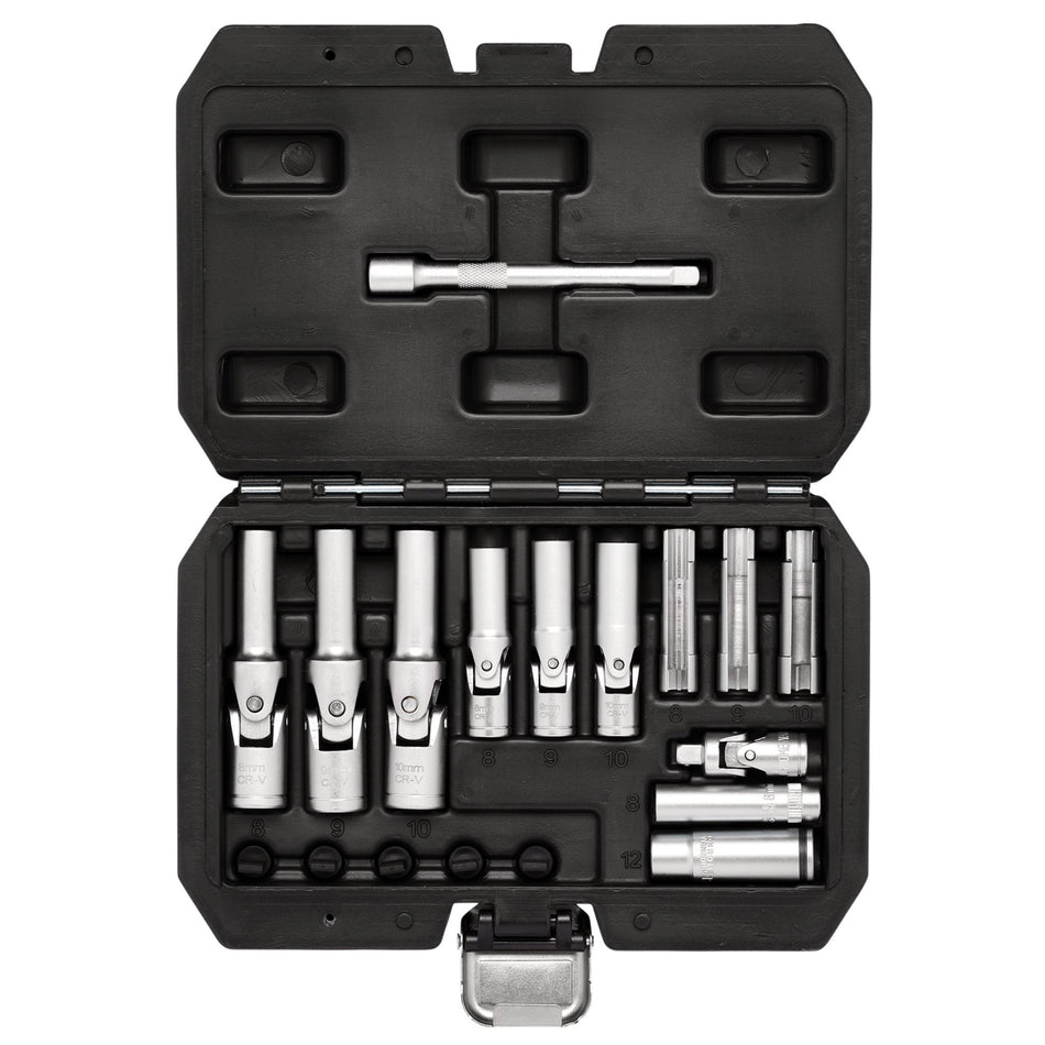 Thin Wall PSG Glow Plug Socket Set, 3/8" and 1/4" Sq. Dr. (18 Piece): No.GPSS-18PC