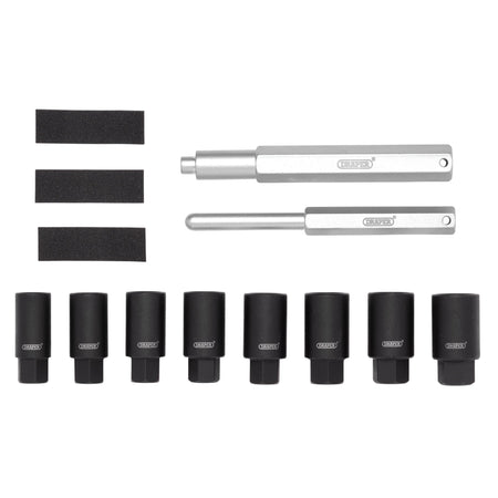 Locking Wheel Nut Removal Set (10 Piece): No.LWNR-10PC