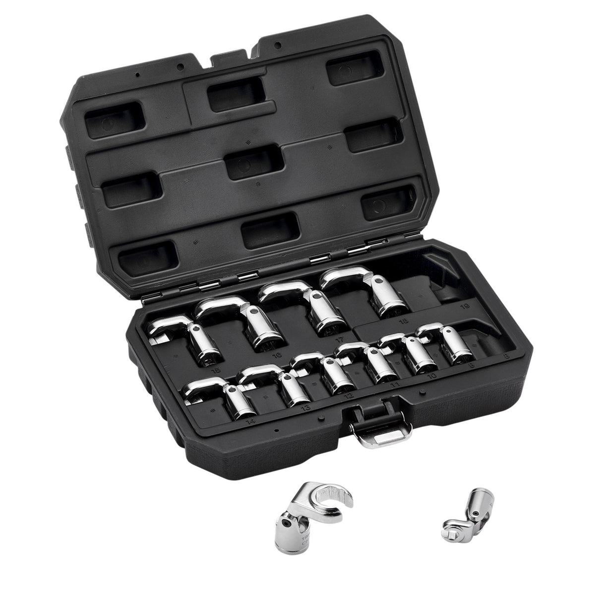Flexible Crowfoot Socket Wrench Set, 3/8" Sq. Dr. (12 Piece): No.FCS-12PC