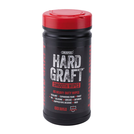 Draper Hard Graft Multipurpose Smooth Wipes (Tub of 80) : Model No. HGW-SM80