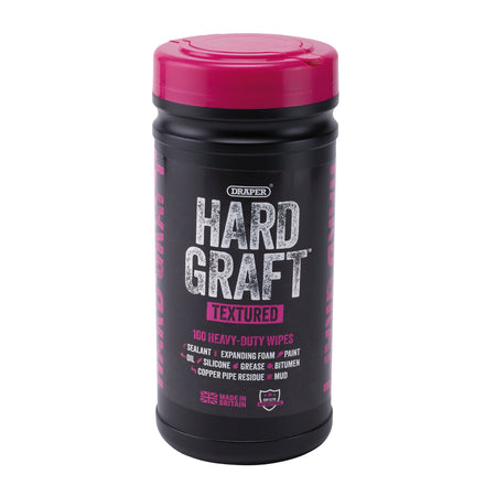 Draper Hard Graft Multipurpose Textured Wipes (Tub of 100) : Model No. HGW-TE100