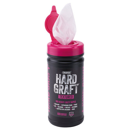 Draper Hard Graft Multipurpose Textured Wipes (Tub of 100) : Model No. HGW-TE100