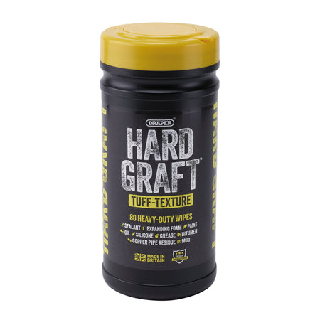 Draper Hard Graft Multipurpose Tuff-Texture Wipes (Tub of 80) : Model No. HGW-TU80