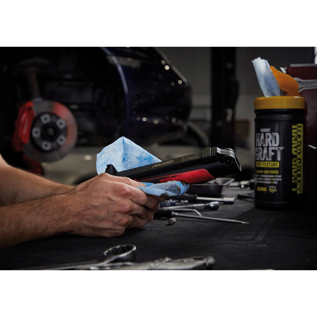 Draper Hard Graft Multipurpose Tuff-Texture Wipes (Tub of 80) : Model No. HGW-TU80