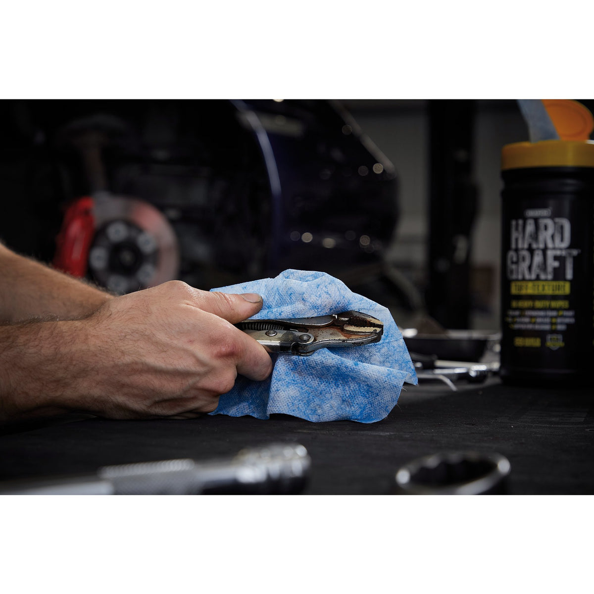 Draper Hard Graft Multipurpose Tuff-Texture Wipes (Tub of 80) : Model No. HGW-TU80