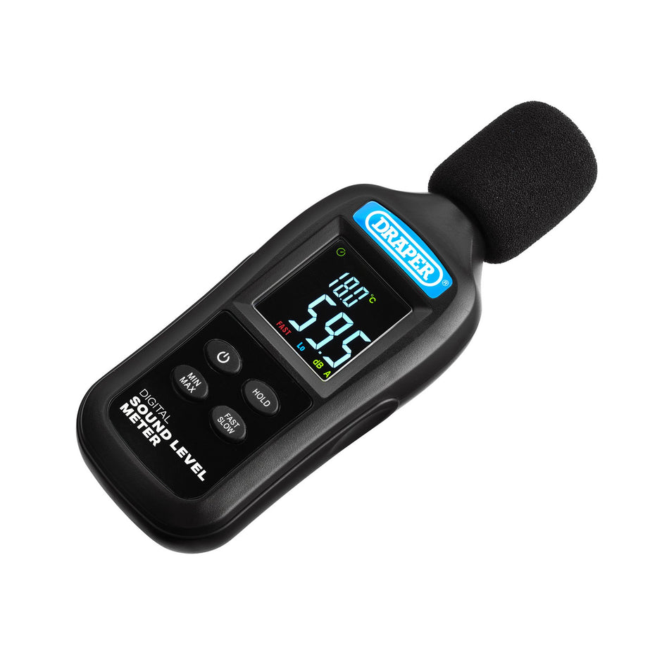 Handheld Digital Sound Level Meter, 35-135dB and -20 to +70&deg;C: No.180-DSLM-1