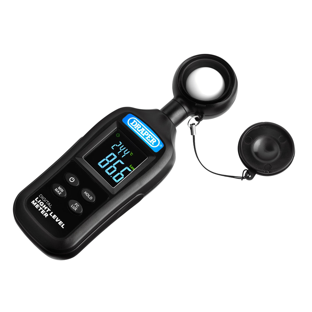 Handheld Digital Light Level Meter, 0-200KLux and -20 to +70&deg;C: No.180-DLLM-1