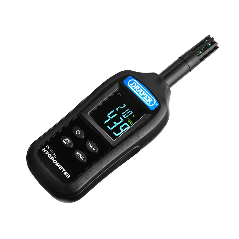 Handheld Digital Hygrometer - Humidity and Temperature Meter, 0-100% RH and -20 to +70&deg;C: No.180-DH-1