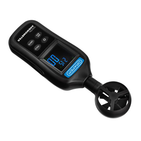 Handheld Digital Anemometer - Wind Speed and Temperature Meter, 0.4-30m/s and -20 to +70&deg;C: No.180-DA-1