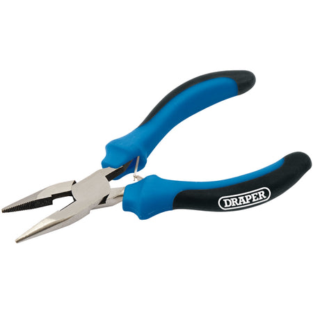 DRAPER 125mm Soft Grip Long Nose Mini Pliers: Model No.MPLNSG