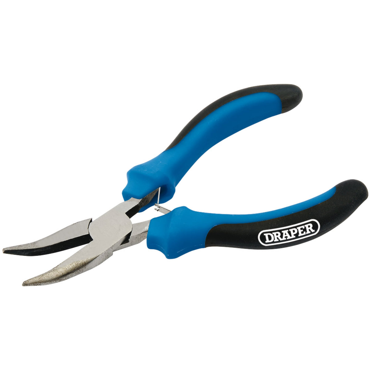 DRAPER 125mm Soft Grip Bent Nose Mini Pliers: Model No.MPBNSG